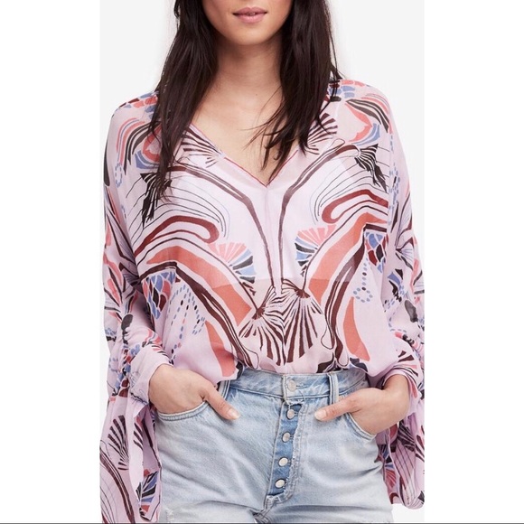 Free People Beneath The Sea Top Size L New - Picture 3 of 8